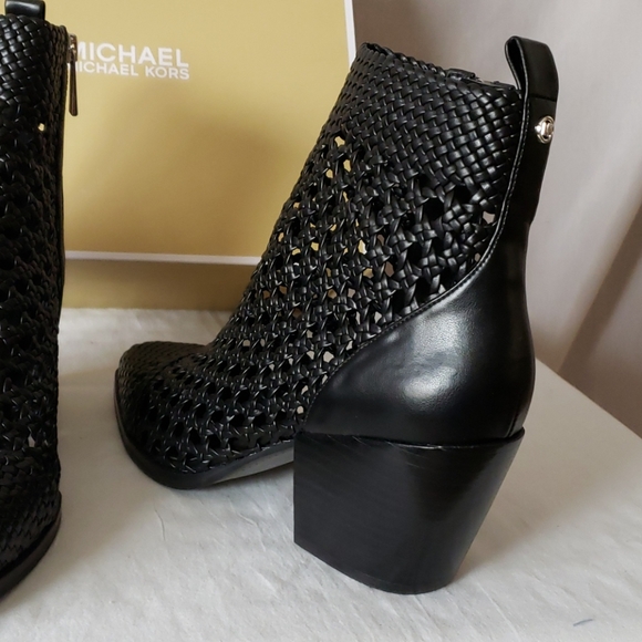 New Michael Kors Augustine Woven Ankle Mid boot - Picture 4 of 8